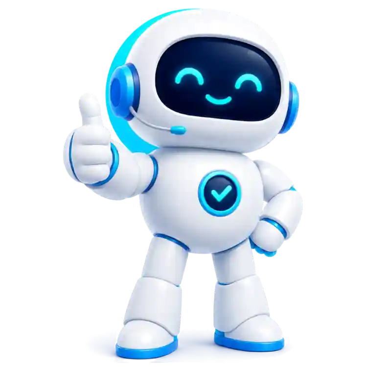 Robot aprobando una reseña