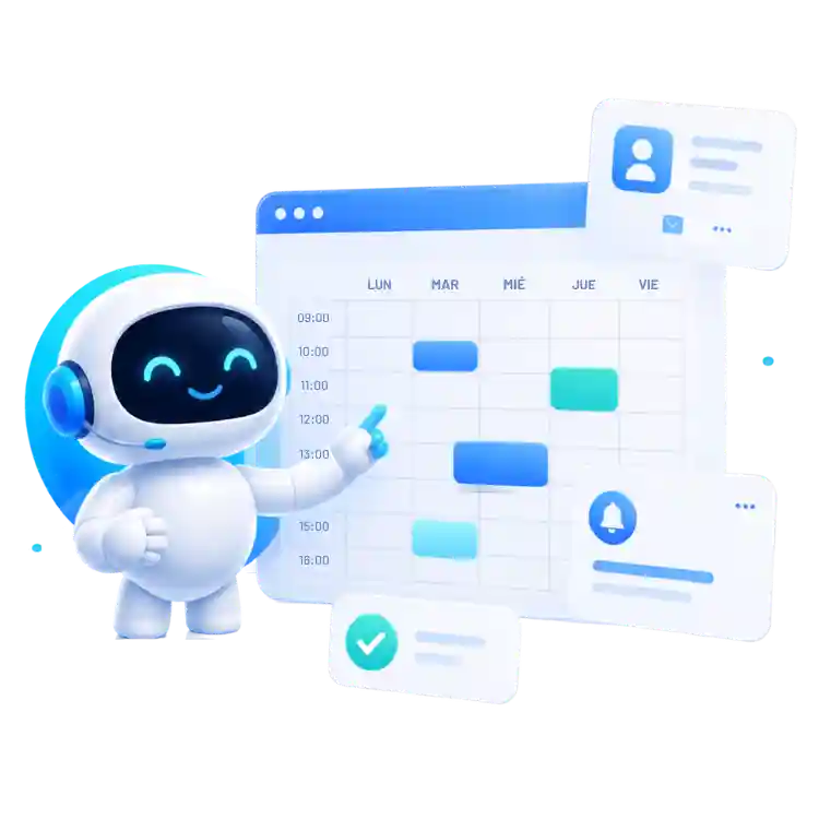 Robot revisando tareas
